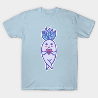 Cute Chibi Baby Mandrake with Heart T-Shirt